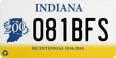 IN license plate 081BFS