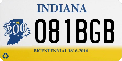 IN license plate 081BGB