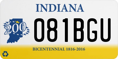 IN license plate 081BGU