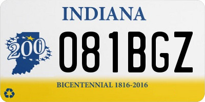 IN license plate 081BGZ