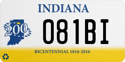 IN license plate 081BI