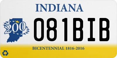 IN license plate 081BIB