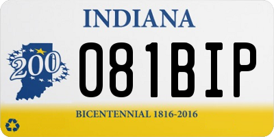IN license plate 081BIP