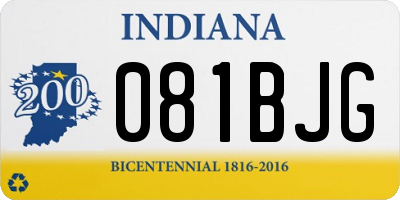 IN license plate 081BJG