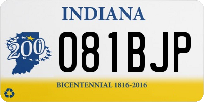 IN license plate 081BJP