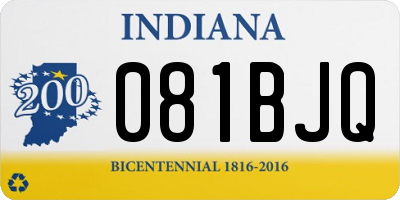 IN license plate 081BJQ