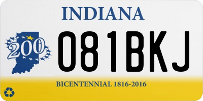 IN license plate 081BKJ