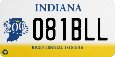 IN license plate 081BLL