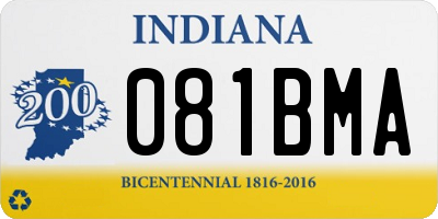 IN license plate 081BMA