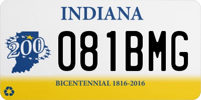 IN license plate 081BMG