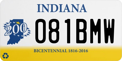 IN license plate 081BMW
