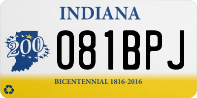 IN license plate 081BPJ