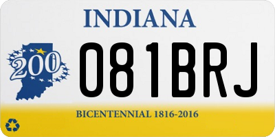 IN license plate 081BRJ