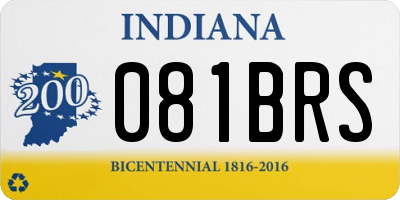 IN license plate 081BRS