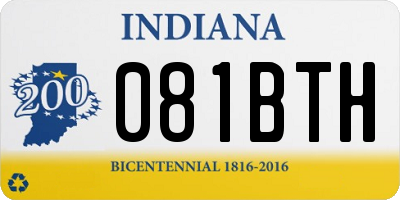 IN license plate 081BTH