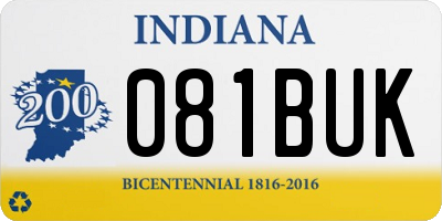IN license plate 081BUK