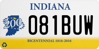 IN license plate 081BUW