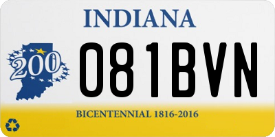 IN license plate 081BVN