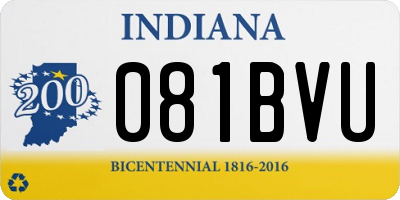 IN license plate 081BVU