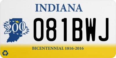 IN license plate 081BWJ
