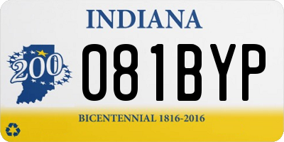IN license plate 081BYP