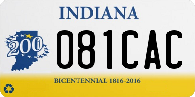 IN license plate 081CAC