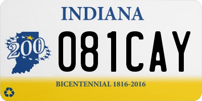 IN license plate 081CAY