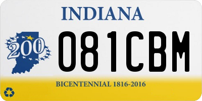 IN license plate 081CBM