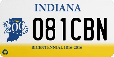 IN license plate 081CBN
