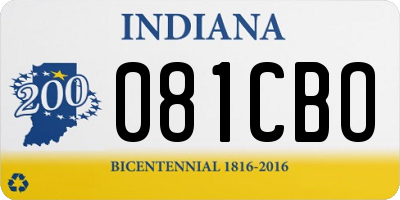 IN license plate 081CBO