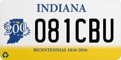 IN license plate 081CBU