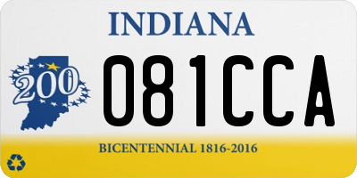 IN license plate 081CCA