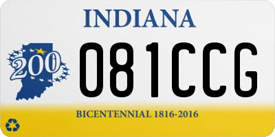 IN license plate 081CCG