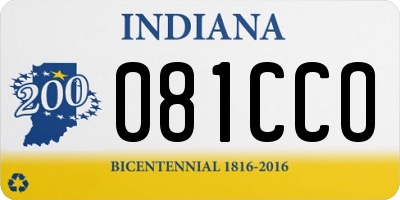 IN license plate 081CCO