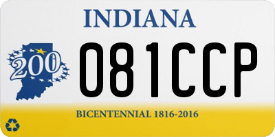 IN license plate 081CCP