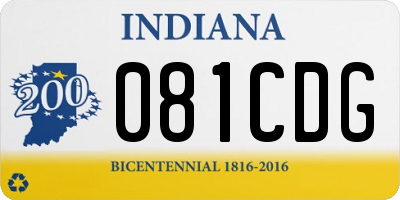 IN license plate 081CDG