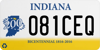 IN license plate 081CEQ