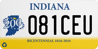 IN license plate 081CEU