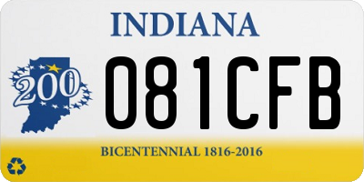 IN license plate 081CFB
