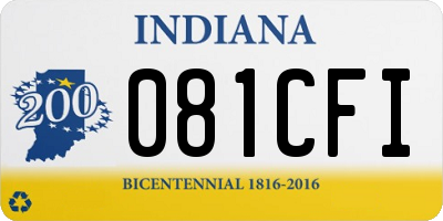 IN license plate 081CFI