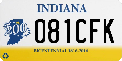 IN license plate 081CFK