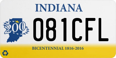 IN license plate 081CFL