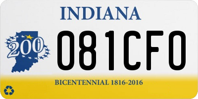 IN license plate 081CFO