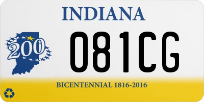 IN license plate 081CG