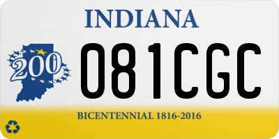 IN license plate 081CGC