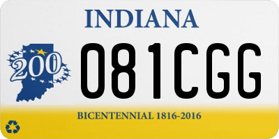 IN license plate 081CGG