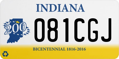 IN license plate 081CGJ