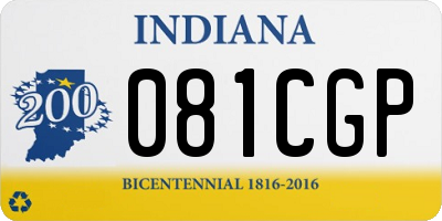 IN license plate 081CGP