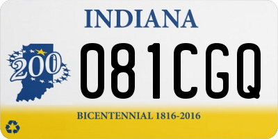 IN license plate 081CGQ