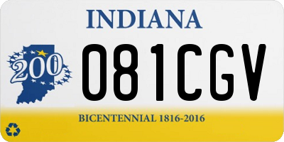 IN license plate 081CGV